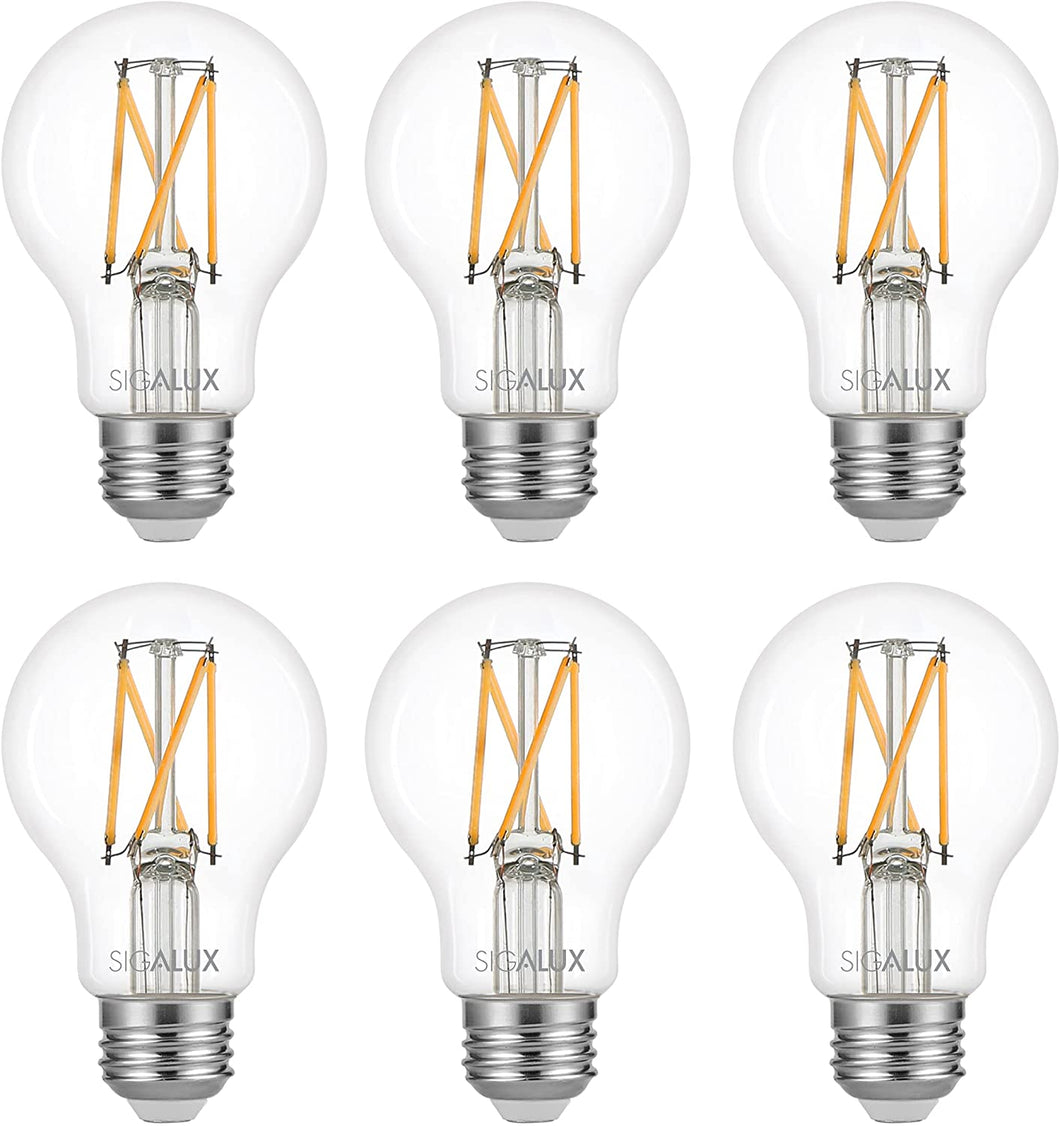 60W Equiv. Clear Glass Filament A19 Soft White Dimmable LED Bulb