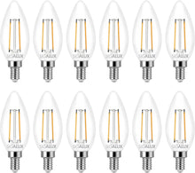 Load image into Gallery viewer, 40W Equiv. Clear Glass Filament B11/E12 Soft White Dimmable LED Bulb
