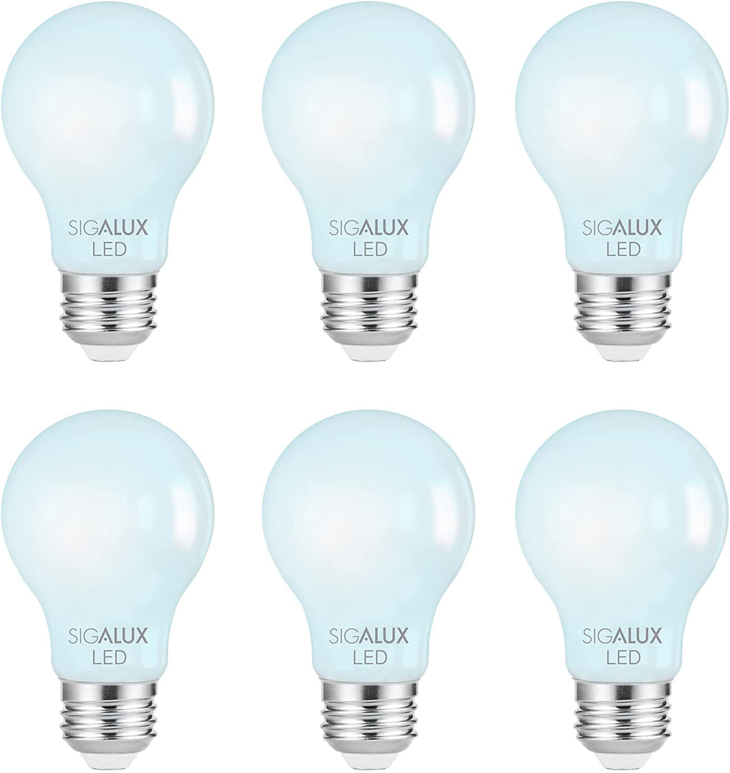 60W Equiv. Frosted Glass Filament A19 Daylight Dimmable LED Bulb