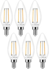 Load image into Gallery viewer, 40W Equiv. Clear Glass Filament B11/E12 Soft White Dimmable LED Bulb
