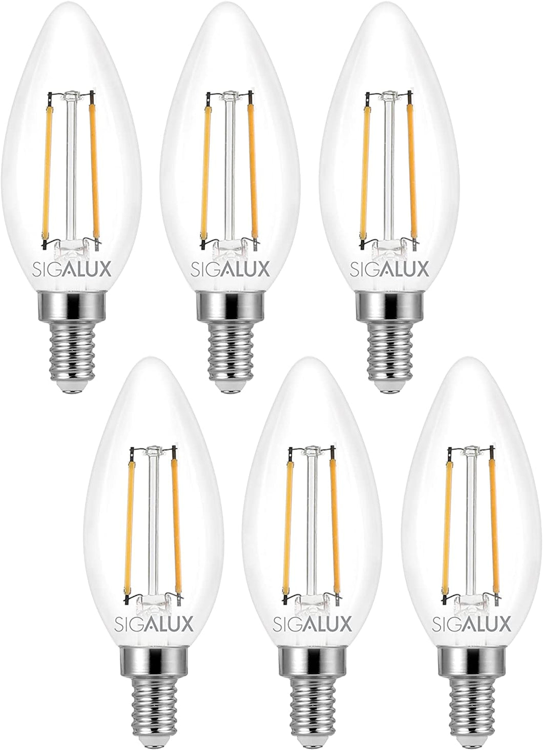 40W Equiv. Clear Glass Filament B11/E12 Soft White Dimmable LED Bulb