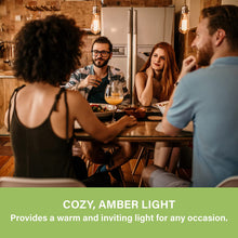 Load image into Gallery viewer, 40W Equiv. Amber Glass Filament ST19 Soft White Dimmable LED Bulb
