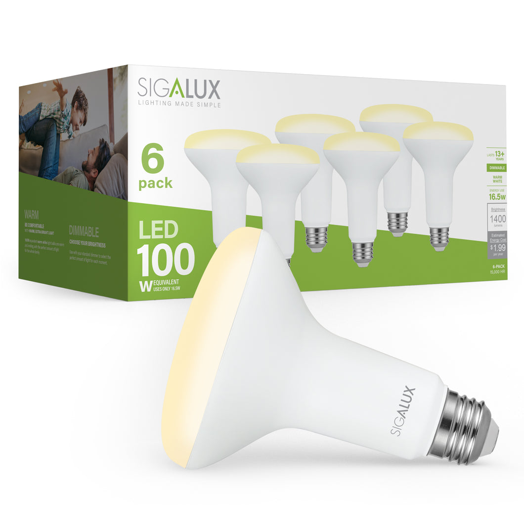 100 Watt Equivalent Soft White Dimmable BR30 LED Bulb